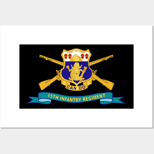 15th Infantry Regiment - DUI w Br - Ribbon X 300 Posters and Art